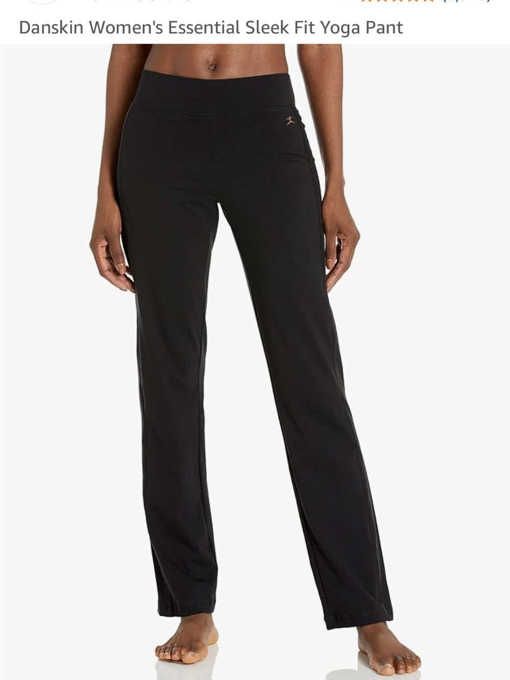 Danskin Black Straight-Leg Yoga Pants
